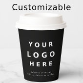 Simple Black Minimal Business Logo Custom 紙コップ