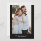 Simple Black Minimalist Wedding Invitation 招待状 (裏面)
