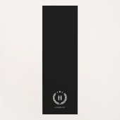 simple black monogram stylish modern minimalist ヨガマット (正面)