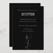 Simple Black Roses Gothic  招待状 (正面/裏面)