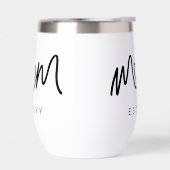 Simple Black Script Heart Mother Mom Established (左面)