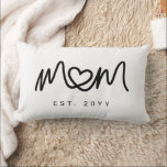 Simple Black Script Heart Unique Mom Established ランバークッション<br><div class="desc">Simple Black Script Heart Unique Mom Established Lumbar Pillow.

Make it yours with easy customization. Need a custom order? Just send us a message,  we’re here to help. Kindly note that response times may vary slightly due to the time difference.</div>