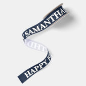 Simple Black & White Birthday Wish サテンリボン (裏面)