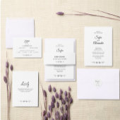 Simple Black & White Elegant Minimalist Wedding セーブザデート