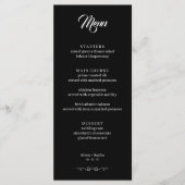 Simple Black & White Elegant Minimalist Wedding メニュー (正面)