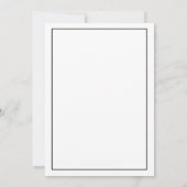 Simple black white elegant typography wedding 招待状 (裏面)