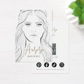 Simple Black White Girl Drawing Jewelry Display (デスク)
