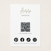 Simple Black White Girl Drawing Jewelry Display (裏面)