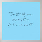 simple black white hand written quote art poster ポスター (正面)