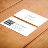 Simple Black & White Immigration Attorney QR code 名刺