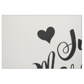 Simple black/white Just Married car sign ファブリック (ファットクウォーター)
