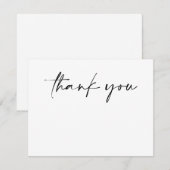 Simple Black & White Modern Minimalist Thank You ノートカード (正面/裏面)
