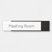 Simple Black & White Office Room Company Branded サインプレート (正面)