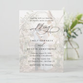 Simple Black & White Overlay Photo Wedding 招待状 (スタンド正面)