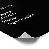 Simple  Black White Preislisten Poster ポスター (角)