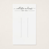 Simple Black White Script Hair Clip Display Card (正面)