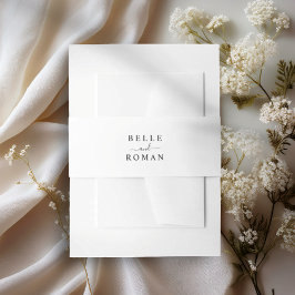 Simple Black & White Wedding 招待状ベリーバンド