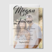 Simple Black & White wedding  Overlay Vellum Invit ベラム紙招待状 (オフセット (カップル))