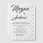 Simple Black & White wedding  Overlay Vellum Invit ベラム紙招待状 (オフセット (招待状))