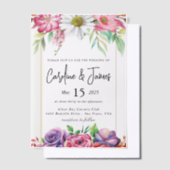 Simple Black & White wedding  Overlay Vellum Invit ベラム紙招待状 (オフセット)