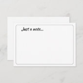 Simple Blank Just a Note ノートカード (正面/裏面)