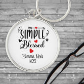 Simple Blessed Christian Saying Custom キーホルダー