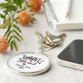 Simple Blessed Christian Saying Custom キーホルダー (側面)