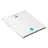 Simple Blue and Green Crayon Kindergarden Teacher ノートパッド (アングル)