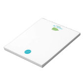 Simple Blue and Green Crayon Kindergarden Teacher ノートパッド (回転)