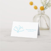 Simple Blue and White Lotus Flower Business  ロイヤリティカード (正面)