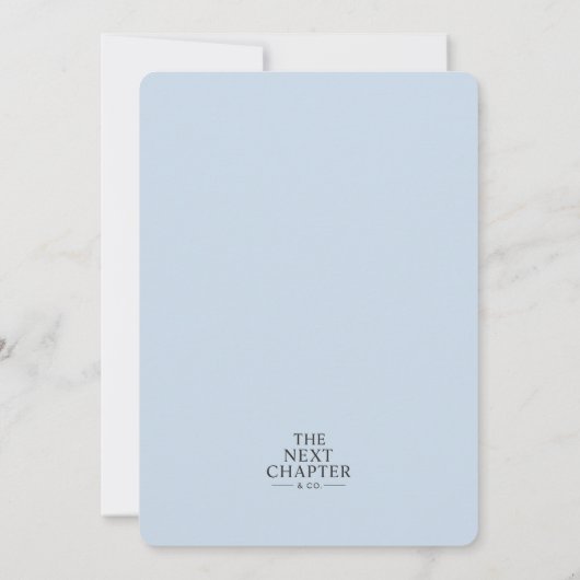 Simple Blue Baby Boy Shower Invitation 招待状 (裏面)