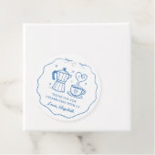 Simple Blue Baby Is Brewing Thank You フェイバータグ (インサイチュ)