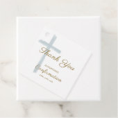 Simple Blue Cross Confirmation Thank You フェイバータグ (インサイチュ)