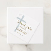 Simple Blue Cross Thank You First Holy Communion フェイバータグ (インサイチュ)