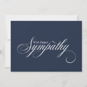 Simple Blue Elegant Script Sympathy Card 案内状 (正面)
