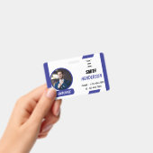 Simple Blue Employee ID Badge バッジ (手持ち)