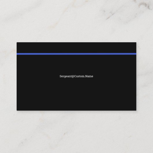 Simple Blue Line Police US FLAG   名刺 (裏面)