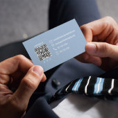 Simple Blue Monogram QR Code | Connect with Me 名刺