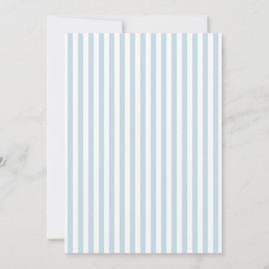 Simple Blue Stripes Baptism Invitation for Boy 招待状 (裏面)
