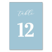 Simple Blue Table Numbers Sign テーブルナンバー (正面)