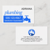 Simple Blue Water Box Plumbing 名刺 (正面/裏面)