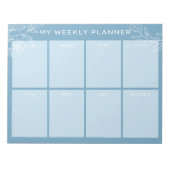 Simple Blue Weekly Planner Notepad ノートパッド (正面)