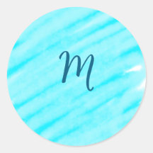 simple blue whi watercolor lines add your monogram