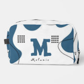 Simple blue white Abstract minimal art Monogram  ドップキット (正面)