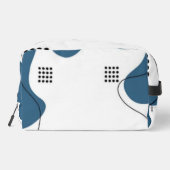 Simple blue white Abstract minimal art Monogram  ドップキット (裏面)