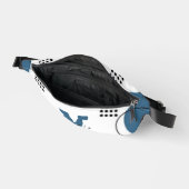 Simple blue white Abstract minimal art Monogram  ファニーパック (見開き)