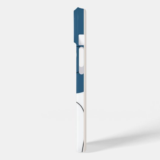 Simple blue white Abstract minimal art Monogram  Case-Mate iPhoneケース (裏面 / 左)