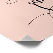 Simple Blush Pink Welcome to The Rehearsal Dinner ポスター (角)