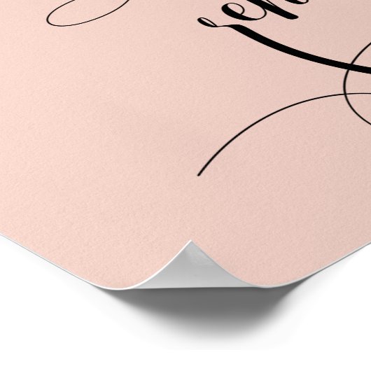 Simple Blush Pink Welcome to The Rehearsal Dinner ポスター (角)