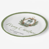 Simple Bohemian Christmas Lantern in Neutral Plate ペーパープレート (アングル)